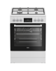 BEKO Cooker | FBM62330GWDTN | Hob type Gas | Oven type Electric | White | Width 60 cm | Grilling | LED | Depth 60 cm | 72 L