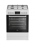 BEKO Cooker | FBM62330GWDTN | Hob type Gas | Oven type Electric | White | Width 60 cm | Grilling | LED | Depth 60 cm | 72 L