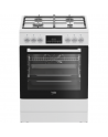 BEKO Cooker | FBM62330GWDTN | Hob type Gas | Oven type Electric | White | Width 60 cm | Grilling | LED | Depth 60 cm | 72 L