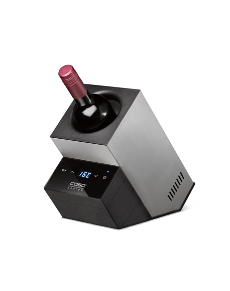 Caso | Wine Cooler | WineCase Deluxe Inox | Bottles capacity 1 | Black/Silver