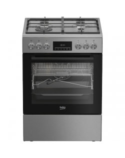 BEKO Cooker | FBMA61330GXDT | Hob type Gas | Oven type Electric | Stainless Steel | Width 60 cm | Grilling | LED | Depth 60 cm |