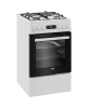 BEKO Cooker | FSM51339DWDS | Hob type Gas | Oven type Electric | White | Width 50 cm | Grilling | LED | Depth 60 cm | 60 L