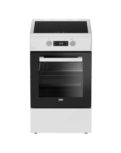 BEKO Cooker | FSM59305WDT | Hob type Induction | Oven type Electric | White | Width 50 cm | Grilling | Depth 60 cm | 60 L
