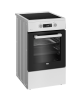 BEKO Cooker | FSM59305WDT | Hob type Induction | Oven type Electric | White | Width 50 cm | Grilling | Depth 60 cm | 60 L