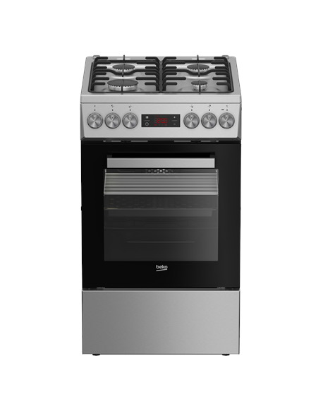 BEKO Cooker | FSM52321DXDT | Hob type Gas | Oven type Electric | Stainless Steel | Width 50 cm | Grilling | Depth 60 cm | 60 L