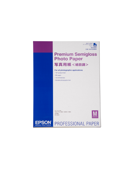 Epson Premium Semigloss Photo Paper, 25 Sheets | 250 g/m² | A2 | Photo Paper