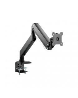 Digitus Desk Mount | Universal Single Monitor Mount with Gas Spring and Clamp Mount | Adjustable Height, Rotate, Tilt, Swivel | 
