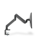 Digitus Desk Mount | Universal Single Monitor Mount with Gas Spring and Clamp Mount | Adjustable Height, Rotate, Tilt, Swivel | 