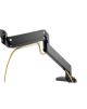 Digitus Desk Mount | Universal Single Monitor Mount with Gas Spring and Clamp Mount | Adjustable Height, Rotate, Tilt, Swivel | 