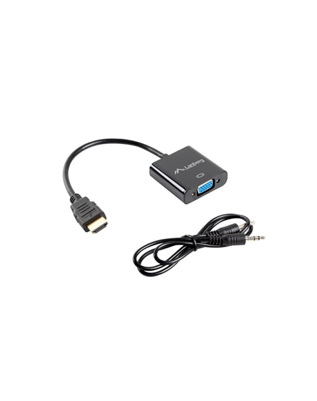 Lanberg HDMI, Mini Jack 3.5 mm, VGA Adapter | AD-0017-BK | 20 m