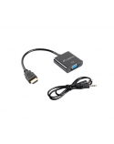 Lanberg HDMI, Mini Jack 3.5 mm, VGA Adapter | AD-0017-BK | 20 m