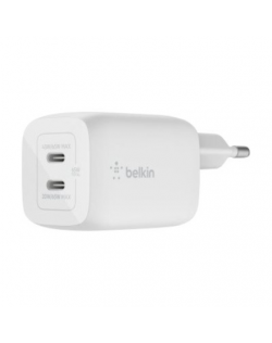 Belkin USB-C GaN PD PPS Dual Wall Charger, 65W | WCH013vfWH