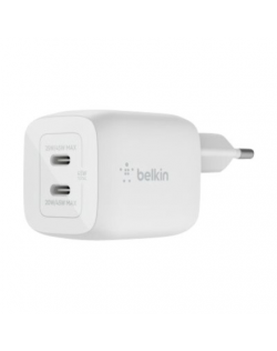 Belkin Dual USB-C GaN Wall Charger with PPS 45W | WCH011vfWH