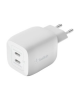 Belkin Dual USB-C GaN Wall Charger with PPS 45W | WCH011vfWH