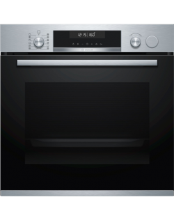 Bosch Oven HRA558BS1S 71 L, Electric, EcoClean, Push-in regulators / Rotary knobs, Steam function, Height 59.5 cm, Width 59.4 cm