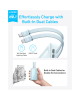Anker Power Bank with Built-In USB-C and + Lighting Cable | A1680031 | 10000 mAh | 30W Output | Blue