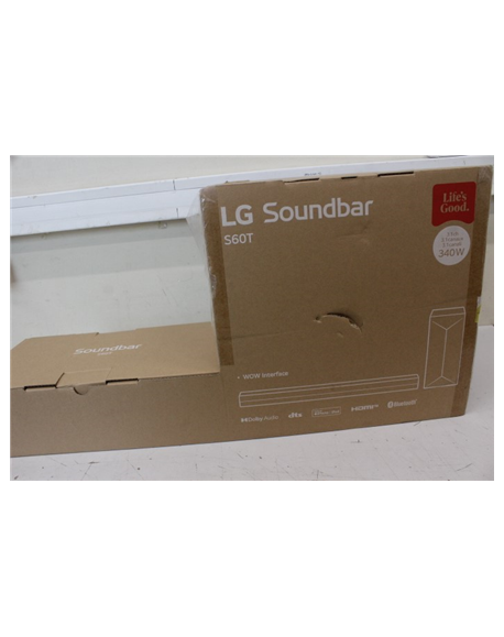 SALE OUT. LG Soundbar 3.1 channel sound system S60T | LG Soundbar 3.1 Channel Sound System | S60T | DAMAGED PACKAGING | Bluetoot