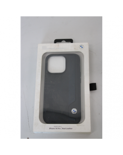SALE OUT. BMW BMHCP14L22RBDK case iPhone 14 Pro 6.1" black/black hardcase Leather Blue Dots DIRTY PACKAGING | BMW DIRTY PACKAGING