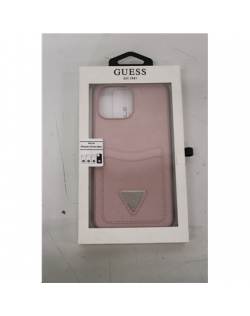 SALE OUT. Guess GUHCP13XPSATPP iPhone 13 Pro Max 6,7" różowy/pink hardcase SaffianoTriangle Logo Cardslot DIRTY PACKAGING | GUESS DIRTY PACKAGING