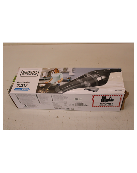 SALE OUT. Black & Decker NVC220WC-QW Cordless Handstick Vacuum Cleaner, 7.2 V, Grey | BLACK & DECKER Vacuum Cleaner | NVC220WC-Q
