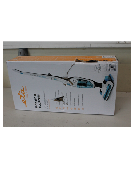 SALE OUT. ETA ETA645390000 Moneto II Aqua Plus Vacuum Cleaner, Handstick, Cordless, Operating time 50 min, White/Blue | ETA Vacu