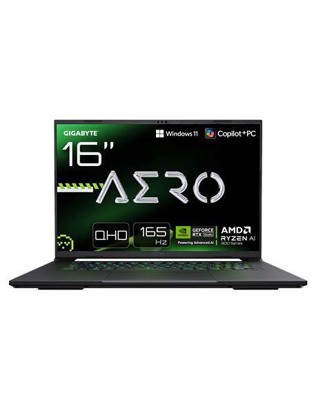Gigabyte AERO X16 1VH-93EEC94AH | 16 " | IPS | QHD+ | 165 Hz | AMD Ryzen Al 7 | 350 | 16 GB | DDR5 | Solid-state drive capacity 