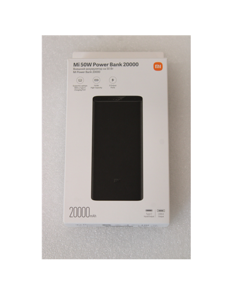 SALE OUT. Xiaomi Mi 50W Power Bank 20000 | Xiaomi Power Bank | 20000 mAh | USB-C, USB A | Black | DEMO