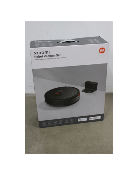 SALE OUT. Xiaomi Robot Vacuum S20 (Black) EU | Xiaomi Robot Vacuum (EU) | S20 | Wet&Dry | 2900 mAh | Dust capacity 0.4 L | 5000 