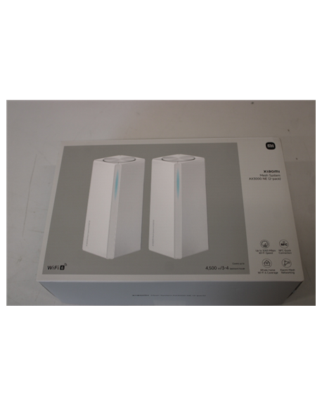 SALE OUT. Xiaomi Mesh System AX3000 NE(2 pack) EU | Xiaomi Mesh System | AX3000 NE (2-pack) | 802.11ax | 10/100/1000 Mbit/s | Et