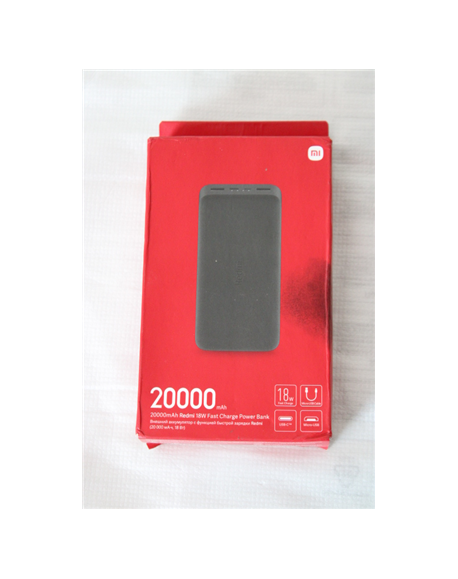 SALE OUT. Redmi 20000mAh 18W Fast Charge Power Bank | Xiaomi Redmi Fast Charge Power Bank | 20000 mAh | Black | USED, MISSING US