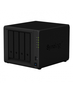 Synology Tower NAS DS418 up to 4 HDD/SSD Hot-Swap, Realtek RTD1296 Quad Core, Processor frequency 1.4 GHz, 2 GB, DDR4, RAID 0,1,