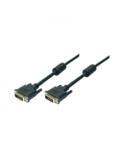 Logilink DVI-D (24+1) - DVI-D (24+1), dual link, 2 ", black, connection cable