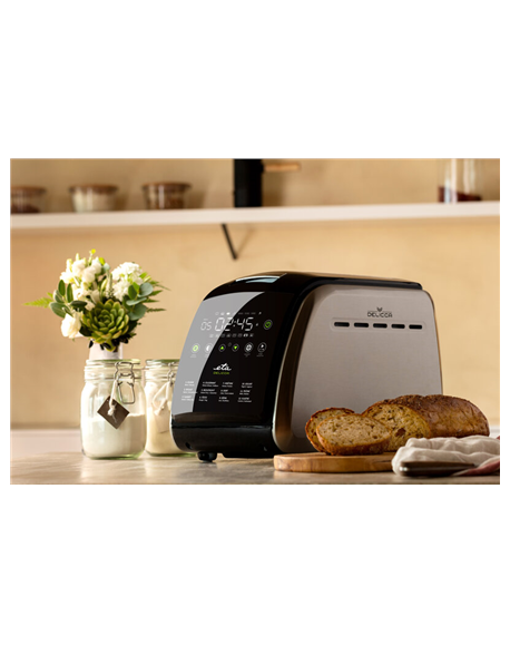 ETA Bread maker Delicca II ETA714990030 Power 850 W, Number of programs 12, Display Yes, Black/Stainless steel