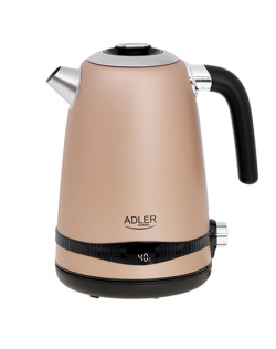 Adler Kettle AD 1295 Electric, 2200 W, 1.7 L, Stainless steel, 360° rotational base, Golden