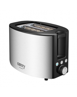 Camry Toaster CR 3215 Power 1000 W, Number of slots 2, Housing material Stainless steel, Black/Stainless steel