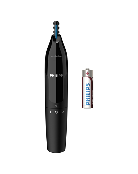 Philips Nose and Ear Trimmer NT1650/16 Wet & Dry, Black, Cordless