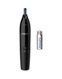 Philips Nose and Ear Trimmer NT1650/16 Wet & Dry, Black, Cordless