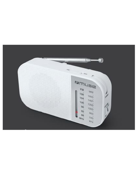 Muse M-025 RW, Portable radio, White