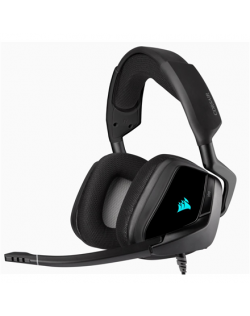 Corsair Premium Gaming Headset with 7.1 Surround Sound VOID RGB ELITE USB Built-in microphone, Carbon, Over-Ear