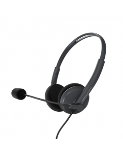 Energy Sistem Headset Office 2 Anthracite, On-ear, 3.5mm plug, retractable boom mic.