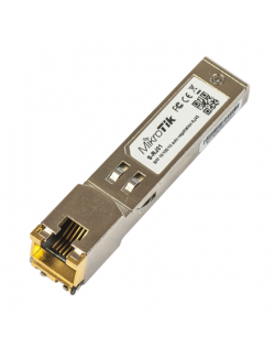 MikroTik S-RJ01 SFP, Copper, RJ-45, 10/100/1000 Mbit/s, Maximum transfer distance 100 m, 0 to +85C