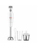 TEFAL Blender Easychef HB453138 Hand Blender, 450 W, Blade material Stainless steel, White