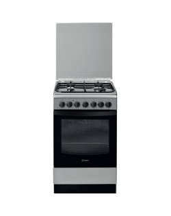 INDESIT Cooker IS5G5PHX/E Hob type Gas, Oven type Electric, Stainless steel, Width 50 cm, Grilling, 60 L, Depth 60 cm