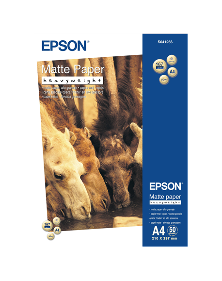 Epson Matte Paper Heavy Weight, DIN A4, 167g/mÂ², 50 Sheets