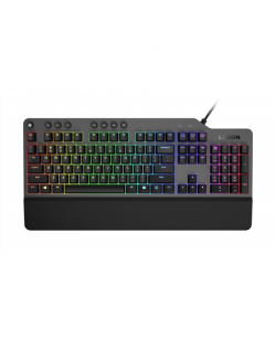 Lenovo Legion K500 RGB Mechanical Gaming keyboard, Wired, Keyboard layout 3-zone layout, Iron grey top cover and black body, US 