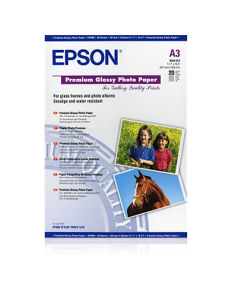 Epson Premium Glossy Photo Paper A3, 250g/m2, 20 sheets