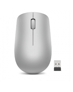 Lenovo Wireless Mouse 530 Optical Mouse, Platinum Grey, 2.4 GHz Wireless via Nano USB