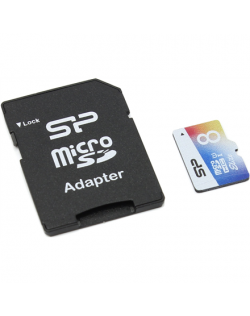 Silicon Power Elite UHS-1 Colorful 8 GB, MicroSDHC, Flash memory class 10, SD adapter