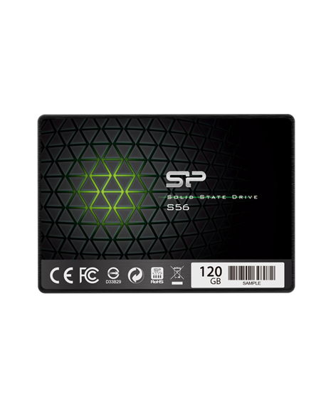 Silicon Power S56 120 GB, SSD form factor 2.5", SSD interface SATA, Write speed 530 MB/s, Read speed 560 MB/s