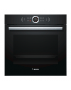 Bosch Oven HBG672BB1S Built in, 71 L, Black, Pyrolysis, A+, Touch plus control ring, Height 60 cm, Width 60 cm, Integrated timer